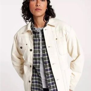 NWT Alpine Design Women’s Quilted Lined Chore Coat~Medium~Natural Khaki~$98